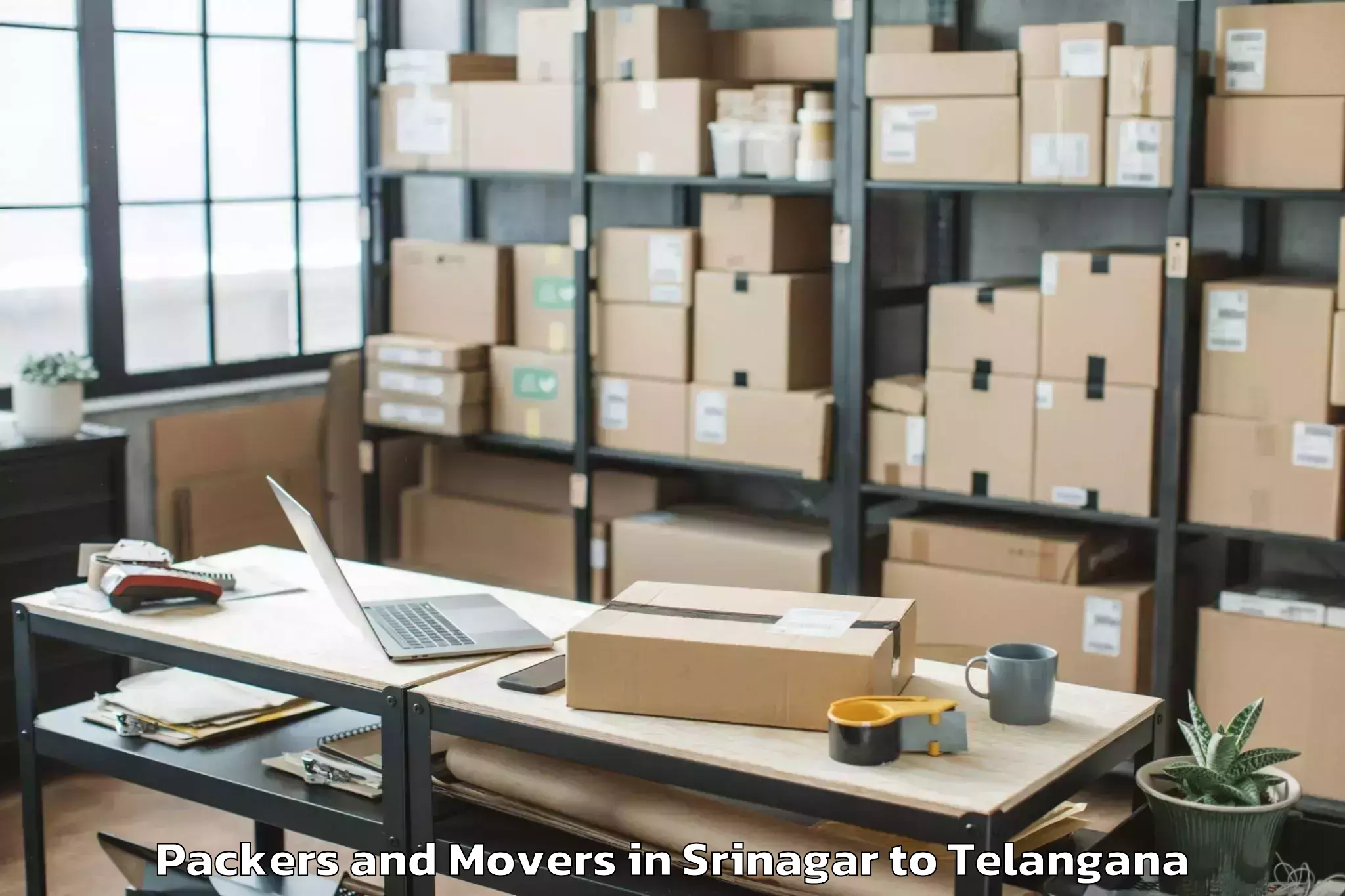 Quality Srinagar to Munugode Packers And Movers